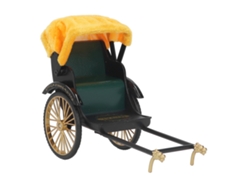 Dan26-modelo De Rickshaw Retro Con Detalles Exquisitos Juguete De Aleación Simulación Decoración Para Coleccionar Verde Oscuro