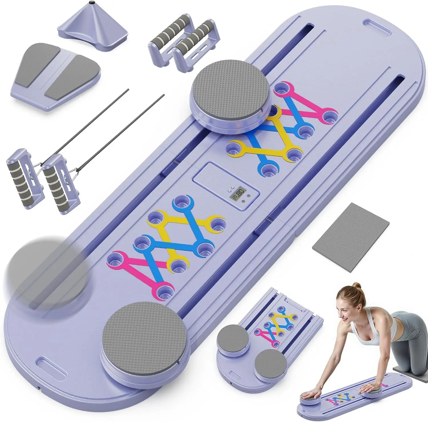 Tabla De Pilates (morada), Patineta De Pilates Fácil De Usar