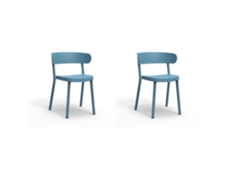 RESOL CASINO Set 2 Silla Interior Exterior Azul retro