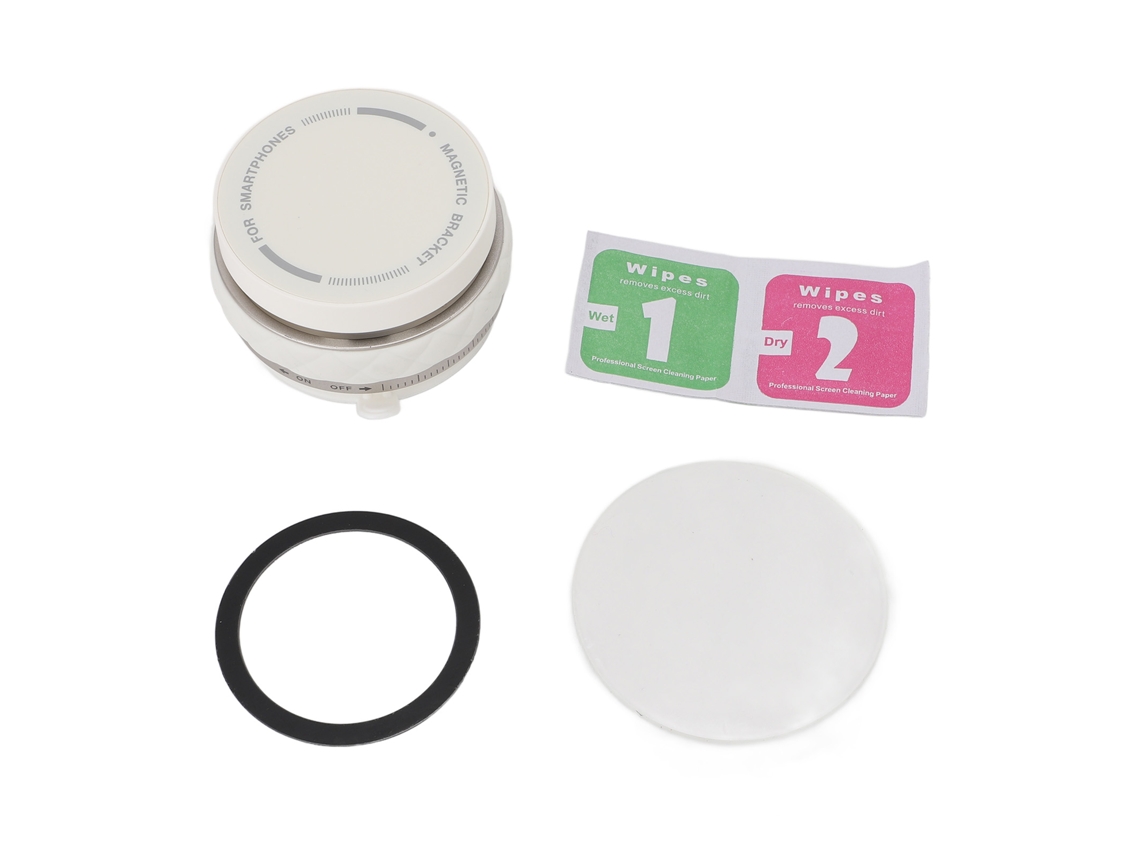 Soporte Magnético Para Teléfono Móvil Para Coche Con Ventosa, Plegable, Giratorio, Con Doble Ventosa, Blanco.