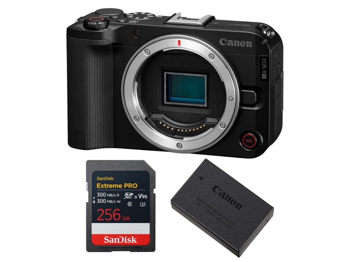 Canon Eos R50 V + 1 Sandisk 256gb Extreme Pro Uhs-ii Sdxc + Canon Lp-e17 + Ebook “20 Consejos Para Fotos Que Impactan”