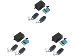 3 Módulos Receptores/interruptores De 433 Mhz Y 12 V Cc Con Relé De Control Remoto Universal (2 Unidades)