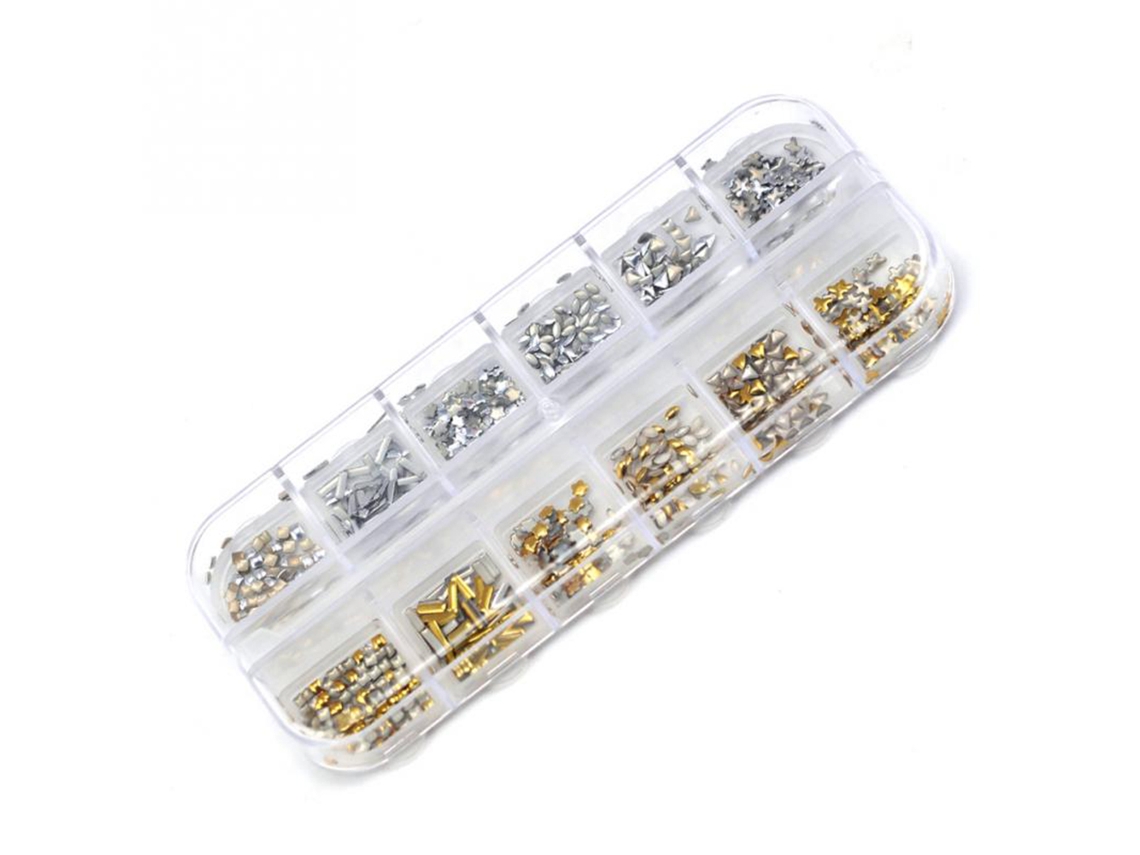 Herramientas De Manicura Caseras Con Diamantes De Imitación Ab Y Purpurina Para Decoración De Uñas Redondas.