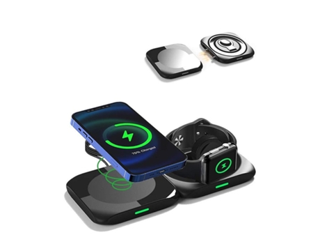 Estación de Carga Sem Rápido para Apple, Samsung RADIODDITY Negro