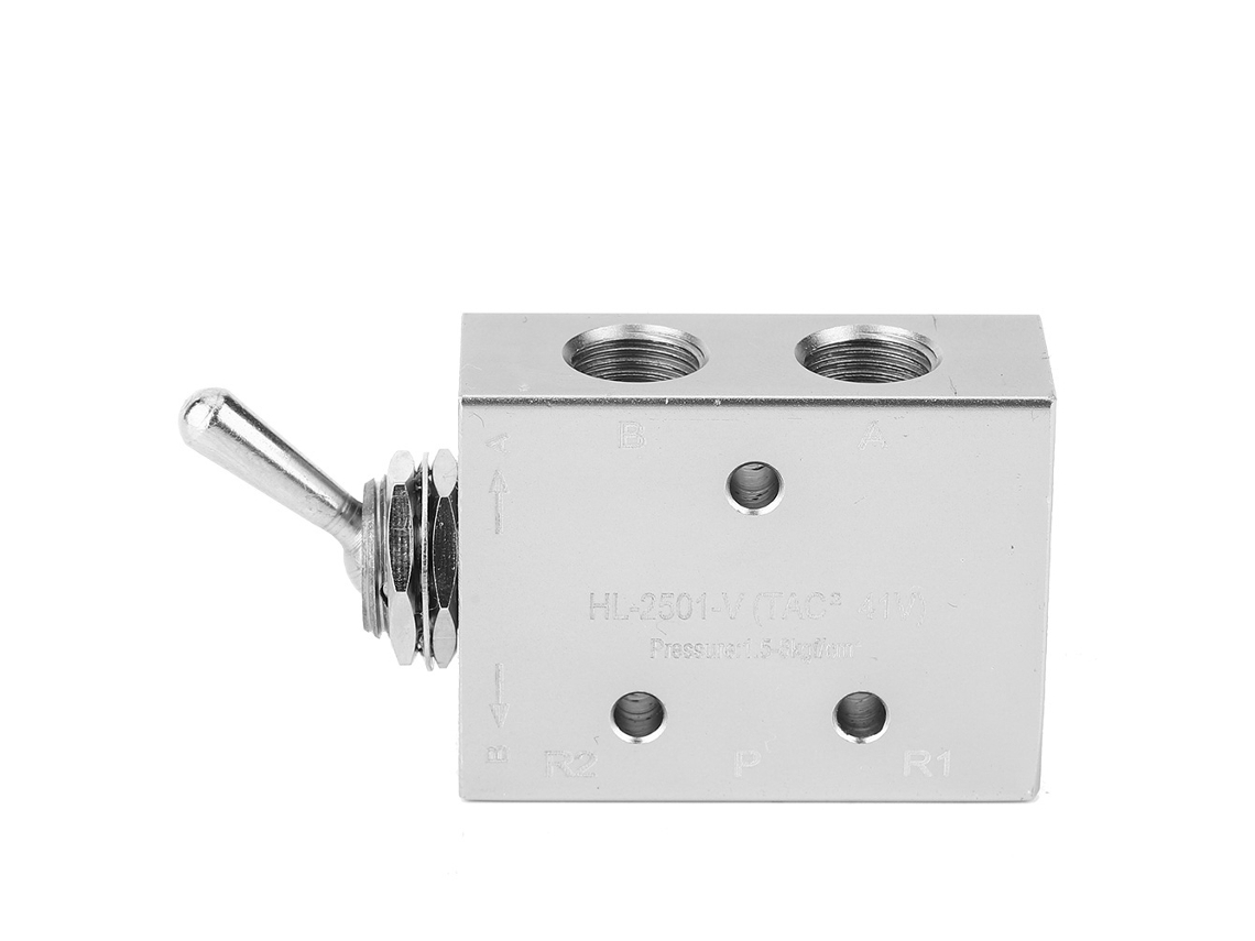 2026velora-válvula De Interruptor Toggle 2 Posiciones 5 Vías Mecánica Neumática Mango G1/8in 1.5~8kgf/cm²