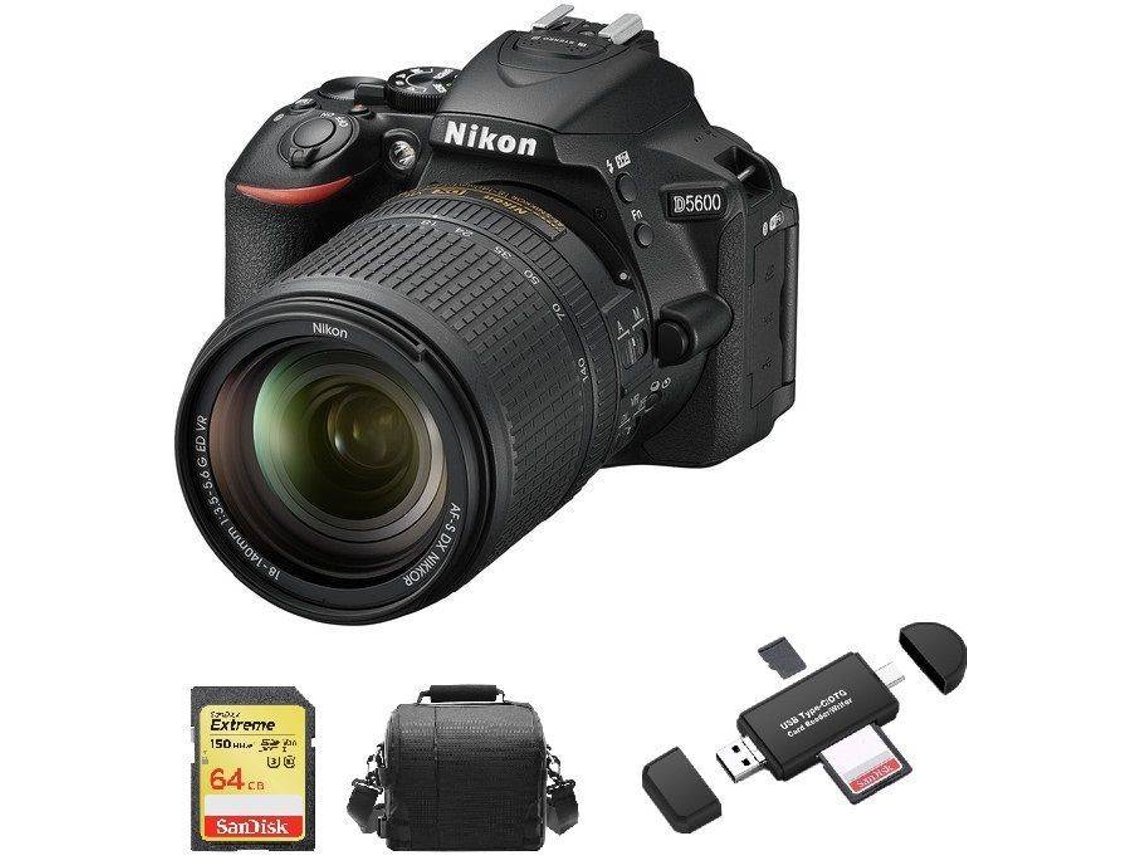 Kit Cámara Reflex, Objectivo y Accesorios NIKON D5600 (24.2 MP - Sensor: CMOS - ISO: 100 a 25600)