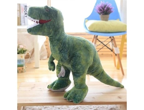 Simulación Dinosaurio Lindo Tyrannosaurus Triceratops Muñeca de Peluche de Juguete 80Cm Verde