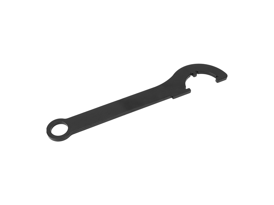 Llave De Gancho Portátil Negra, De Acero, Tamaño 45, Diseño Ergonómico Para Máquinas Y Tornillos.