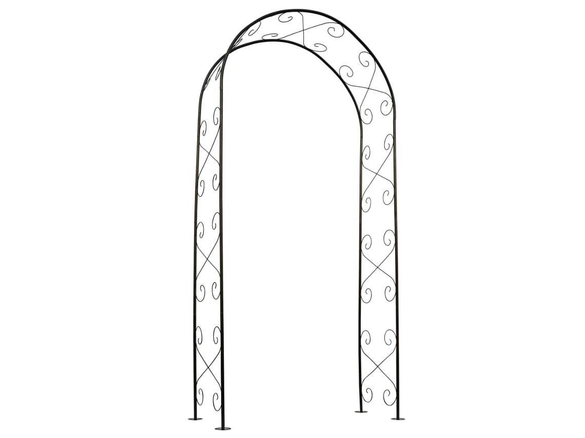 Arco de jardín NATURE Negro Acero (100 x 37 x 230 cm)