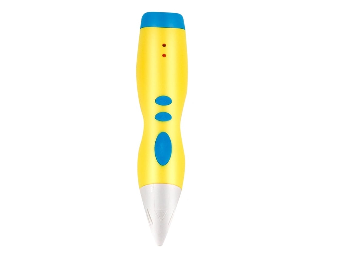Bolígrafo 3D para niños, bolígrafo de impresión a baja temperatura, seguro para niños, no compatible con ABS/PLA, amarillo Gusshious