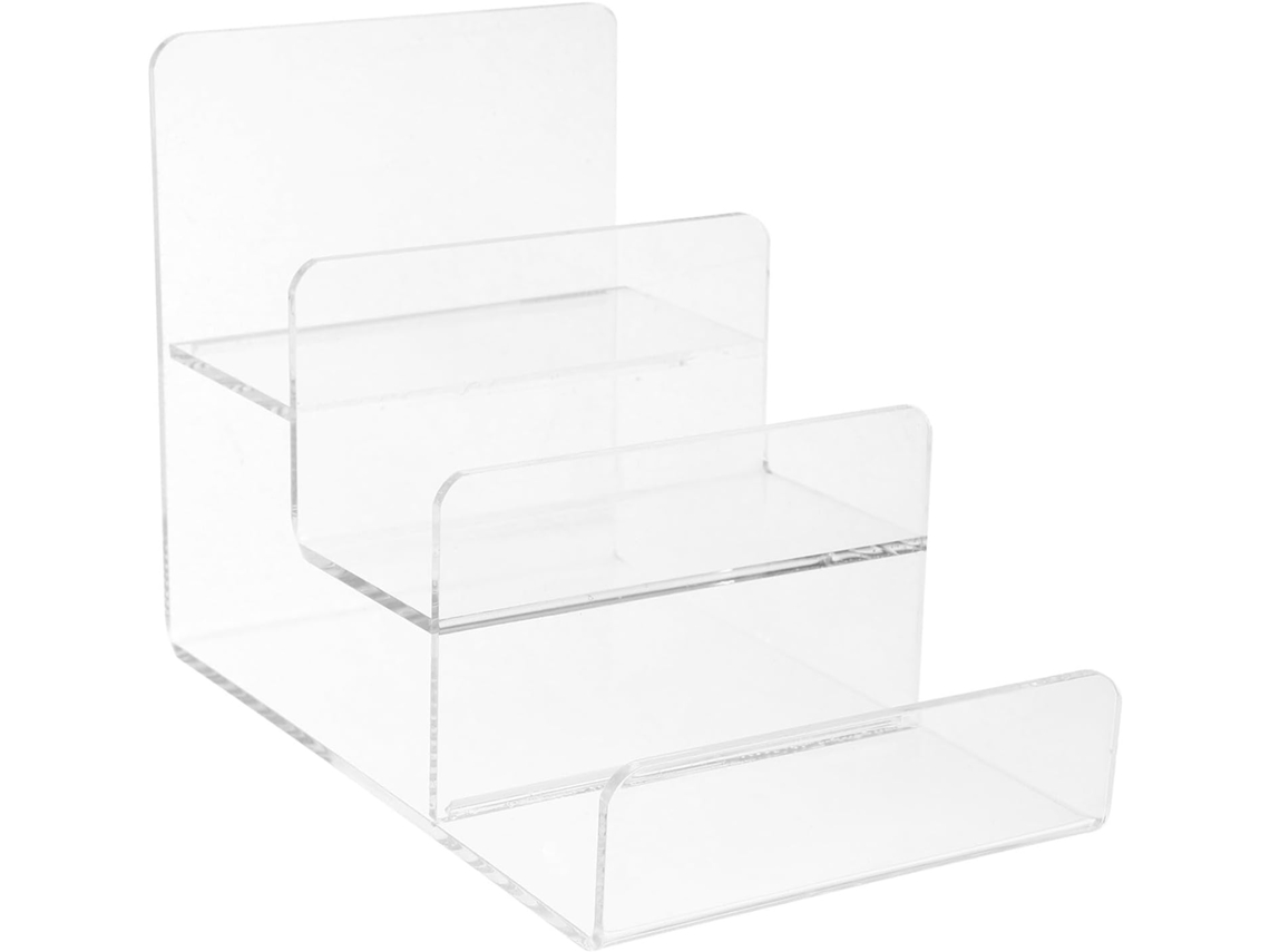 Organizador de billetera de acrílico con 3 niveles y 5 cm de altura - Multifuncional para organizar