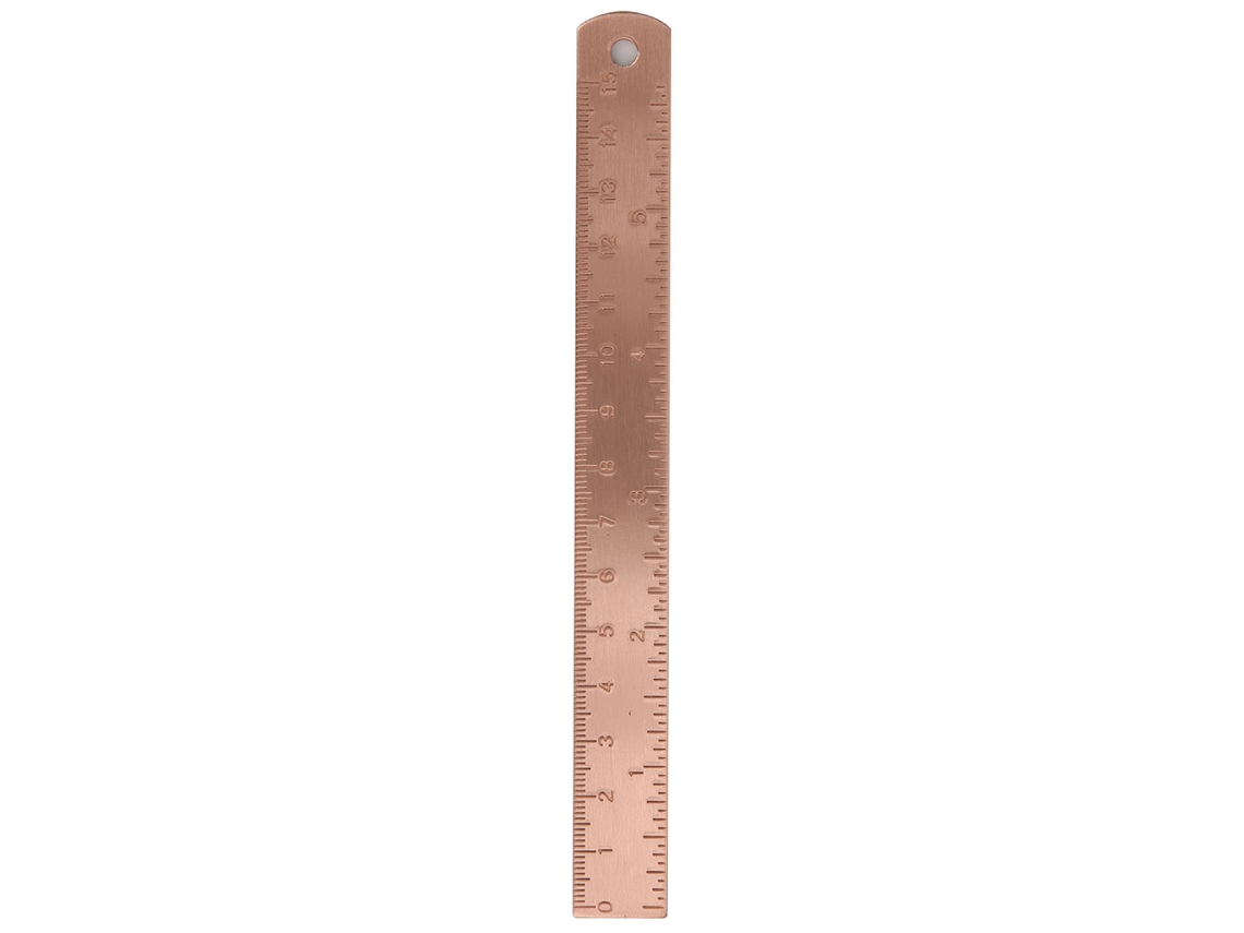 Regla De Cobre Gruesa 0-150mm Regla Recta Para Dibujo 15cm 1.5mm Espesor Accesorio De Medición