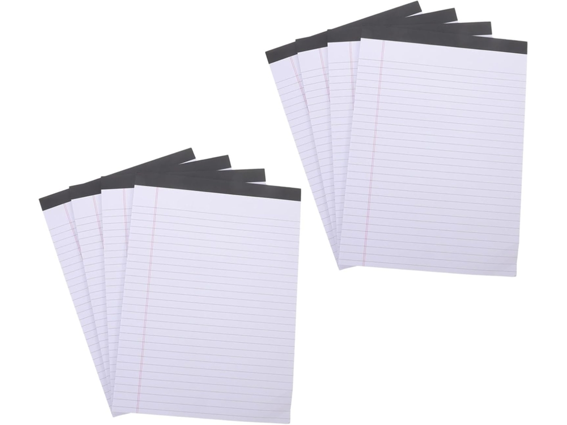 Juego De 8 Blocs De Notas Legales De Amplio Espectro, Papel Grueso, Blocs Desmontables.