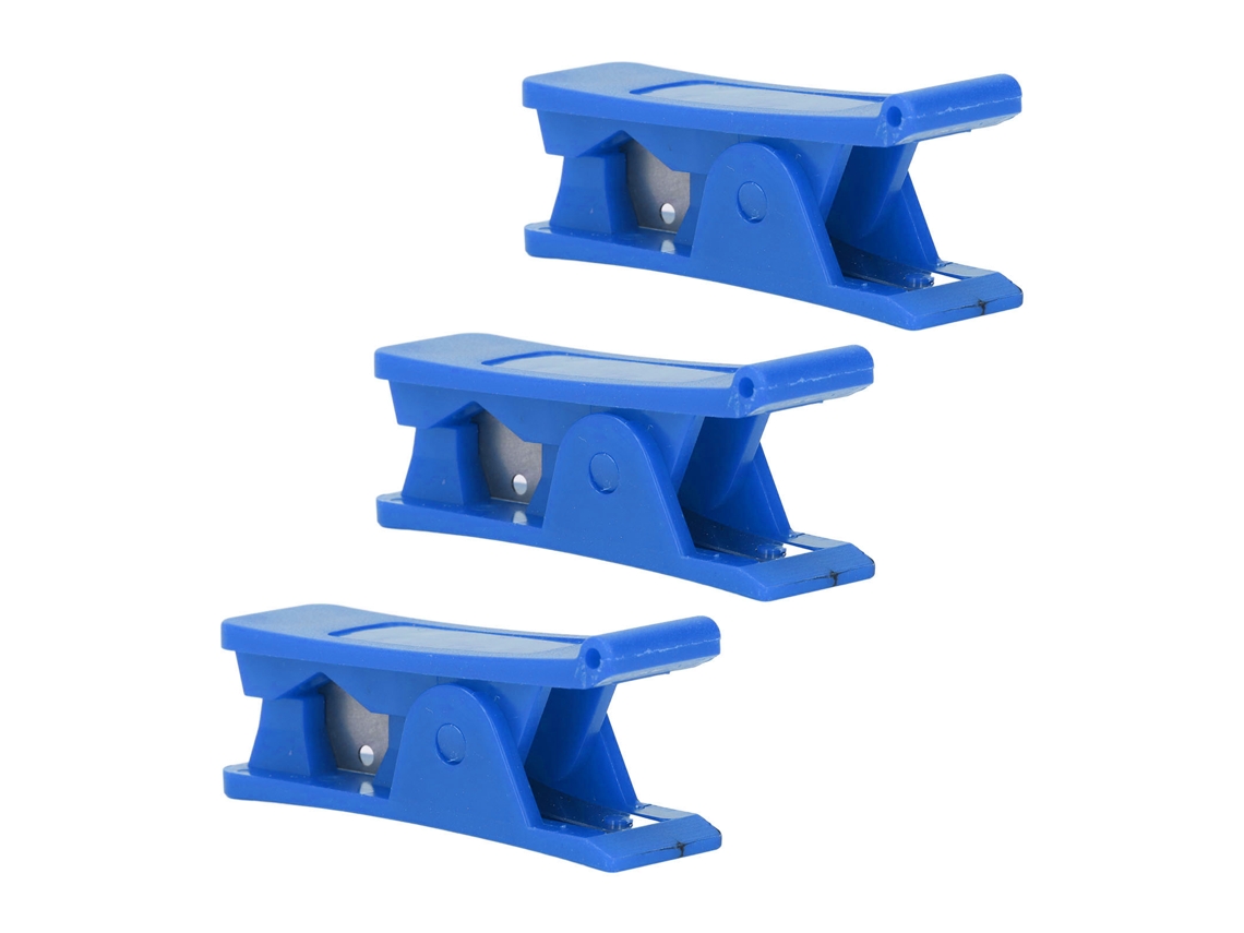Cortador De Tubo Ptfe De 3 Piezas Capacidad De 1/8 A 3/4 Pulgadas Para Nylon Pvc Pu Azul
