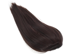 Extensiones De Cabello Con Clip Para Cabello Fino, Para Mujer, 25 Cm, Marrón Oscuro.