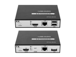 Extensor HDMI digital con interfaz USB y conector RJ45 Transmisor y receptor