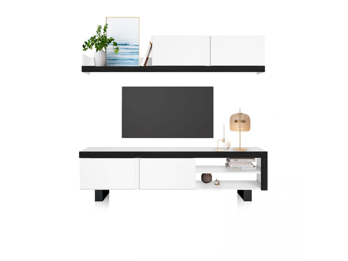 Salón Axis UP 180 Blanco - Ceniza 180 x 49 x 40 cm