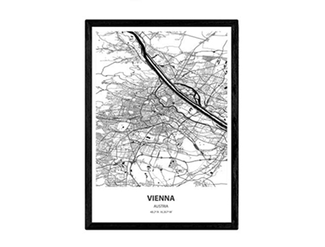 Poster NACNIC Mapa de Vienna Austria (A3)