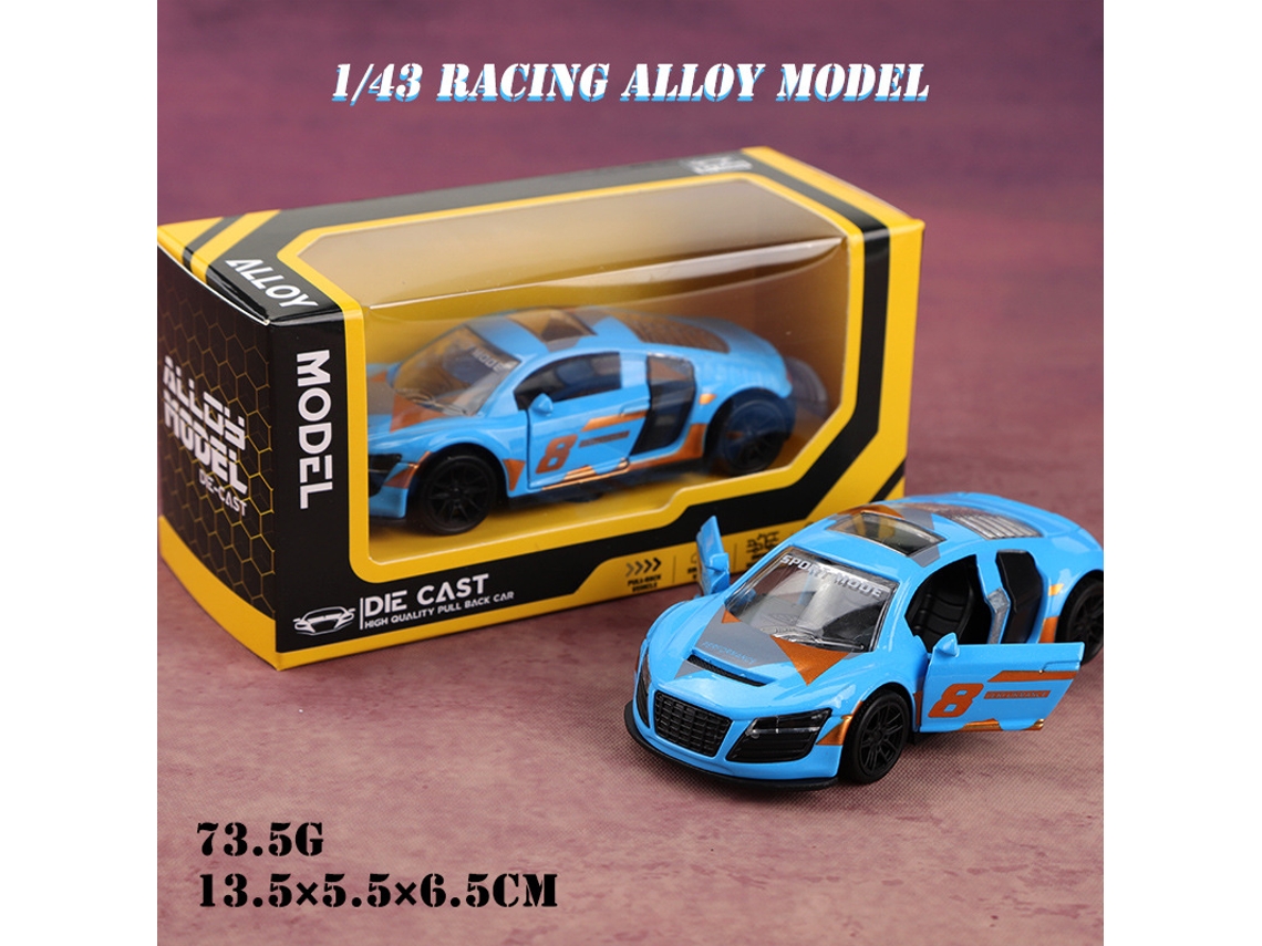 Coche De Carreras De Aleación Realista A Escala 1/43 Con Mecanismo De Retroceso, Juguete Para Niños.