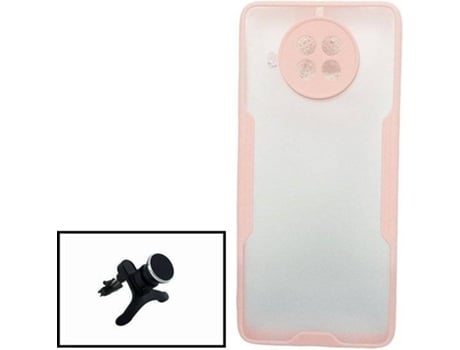 Kit Soporte + Carcasa Xiaomi Mi 10T Lite 5G PHONECARE Bumper Rosa / Transparente