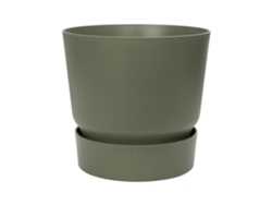 ELHO Greenville 47 Jarrón redondo exterior Ø 47 x H 44 1 cm verde hoja