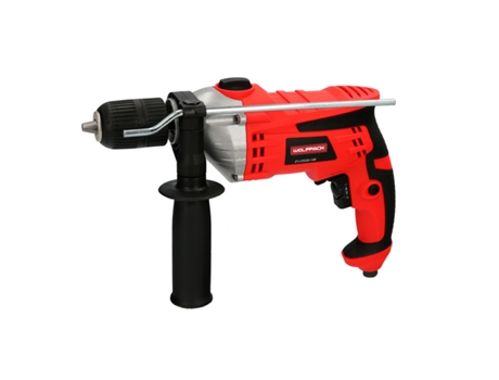 Taladro Percutor Con Variador de Velocidad 1050 Watt. Incluye Maletín. Empuñadura y Guia Metalica. WOLFPACK LINEA PROFESIONAL