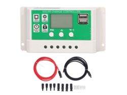 Controlador Solar Pwm De 12v/24v Y 10a Con Dos Puertos Usb E Identificación Automática.
