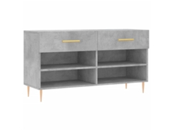 Maison Exclusive - Banco Zapatero Madera De Ingeniería Gris Hormigón 102x35x55 Cm