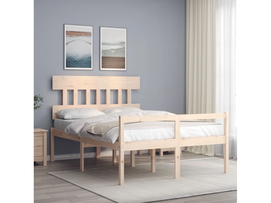 Cama De Matrimonio Personas Mayores Con Cabecero Madera Maciza