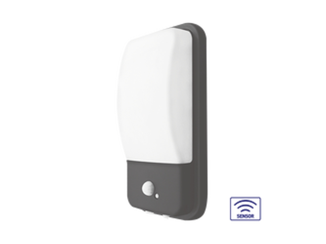 Paredes-b3 luz de pared de pared 20W 3000K IP65 gris con detector BRAYTRON