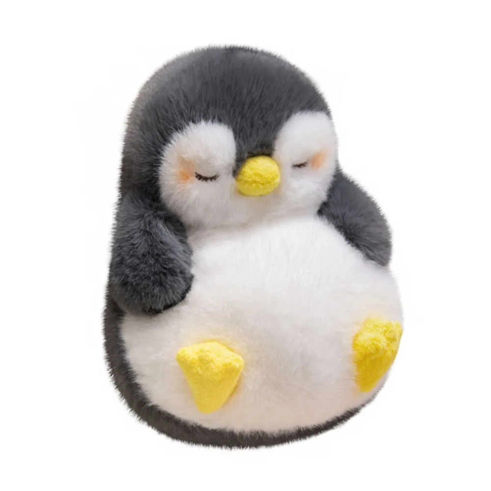 (negro - 30 Cm) Divertido Pingüino Durmiendo, Peluche Suave De Pingüino De Dibujos Animados De Ensueño