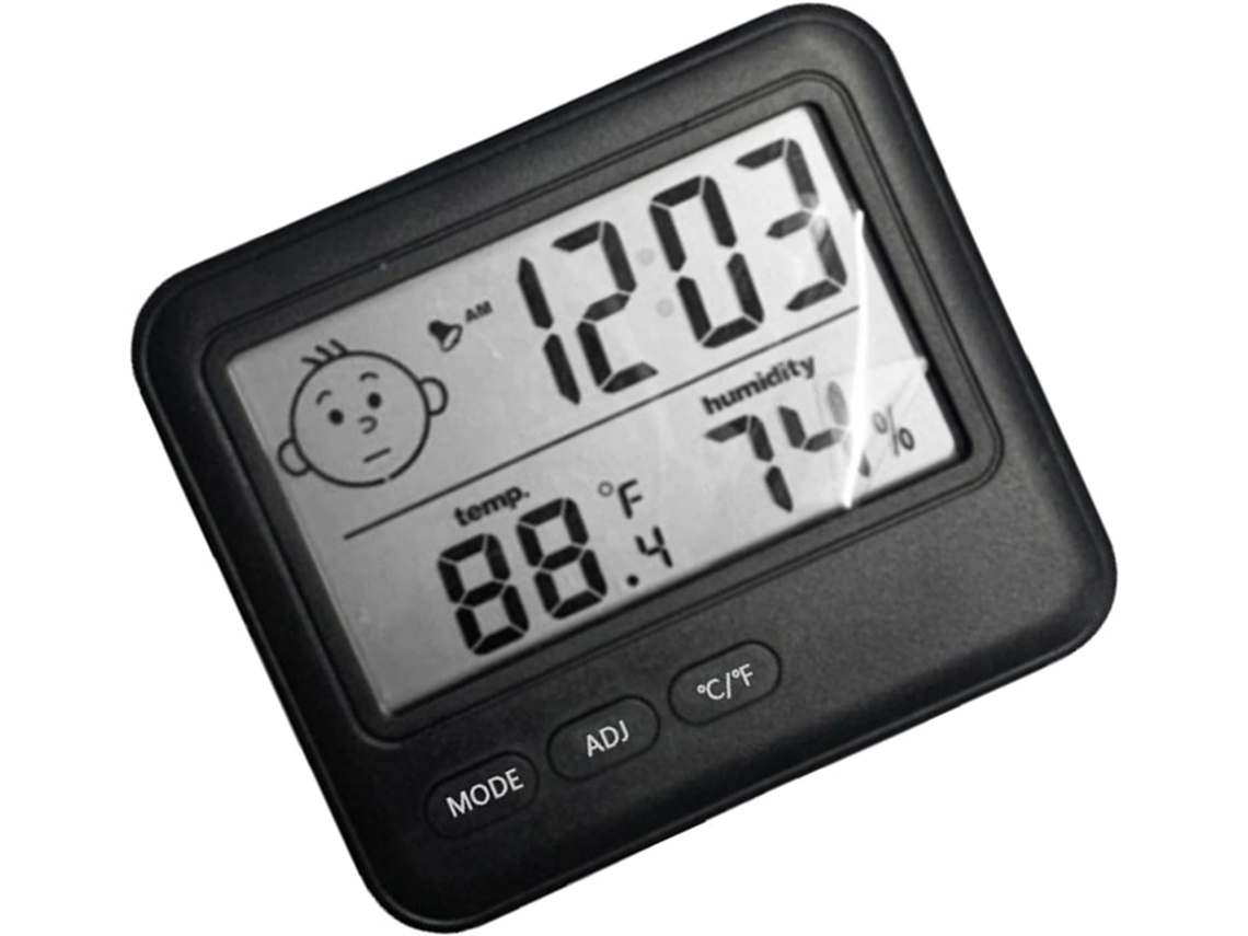 Higrómetro Y Medidor De Humedad De Ambiente, Reloj Digital, Temperatura Del Hogar Y De La Oficina