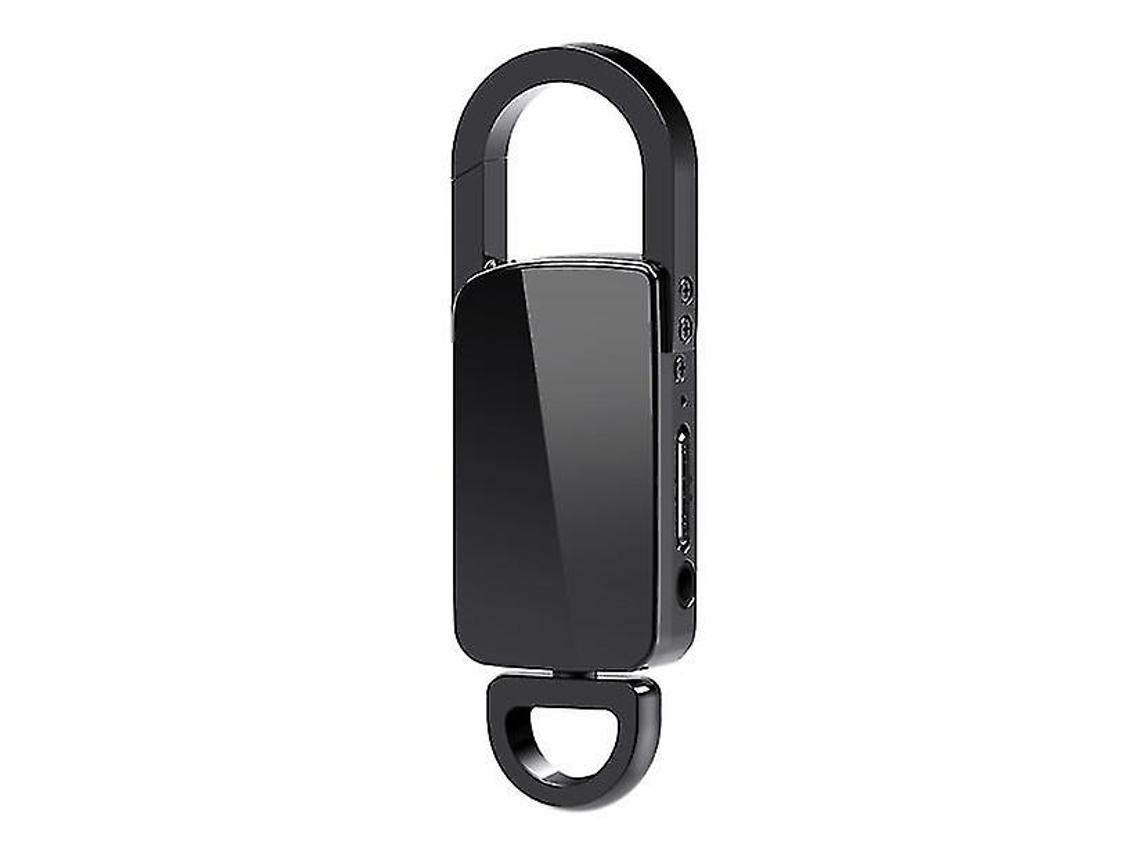 Grabador de audio con llavero, permite grabar desde una unidad flash USB con reproductor MP3 de 64 GB Yizhood (negro)