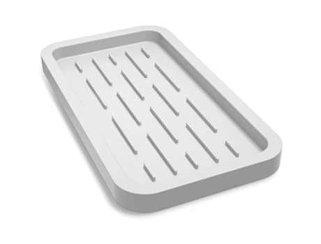 Soporte para esponja bandeja organizadora para fregadero de cocina para esponjas dispensador de jabón fregador blanco ZMDECQNA