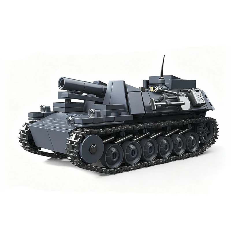 (568 Piezas) Modelo De Bloques De Construcción Del Tanque Bison De La Segunda Guerra Mundial A Escala 1:35, Juguete De Bloques De Construcción Mecánicos Y Creativos De Camiones De La Segunda Guerra Mundial