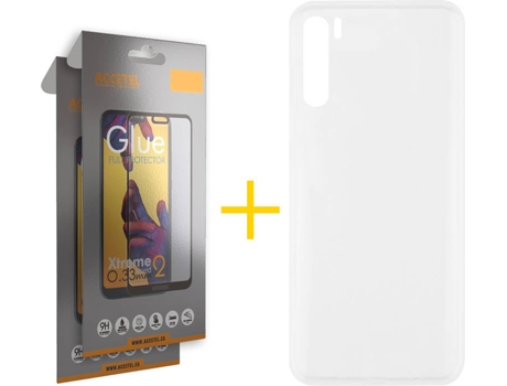 Kit Funda + 2 Protectores de Pantalla Oppo A91 ACCETEL Full Liso (Transparente)