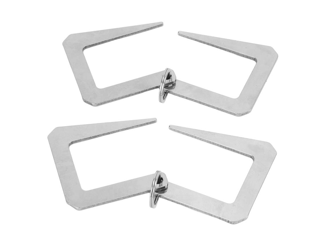 2 ganchos en forma de S de acero inoxidable multiusos para exteriores, resistentes, para acampar y hacer picnic.