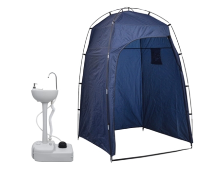 vidaXL Lavabo portátil para camping con tienda de campaña 20 L