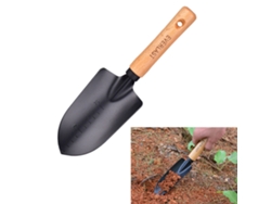Mini Pala De Jardín De Acero Al Carbono Con Mango De Madera Para Plantar Y Sembrar.