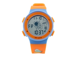 Reloj Digital Infantil, Resistente Al Agua Hasta 50 M, Cronómetro, Led, Multifuncional, Correa De Tpu, Mariposa Naranja.