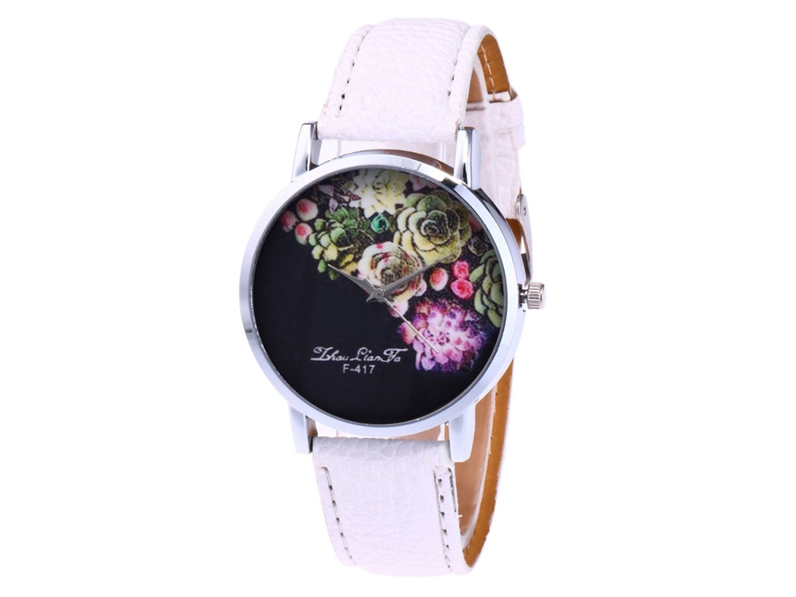 Reloj Casual De Moda Zhoulianfa Para Hombre Y Mujer Con Correa De Cuero Blanco.
