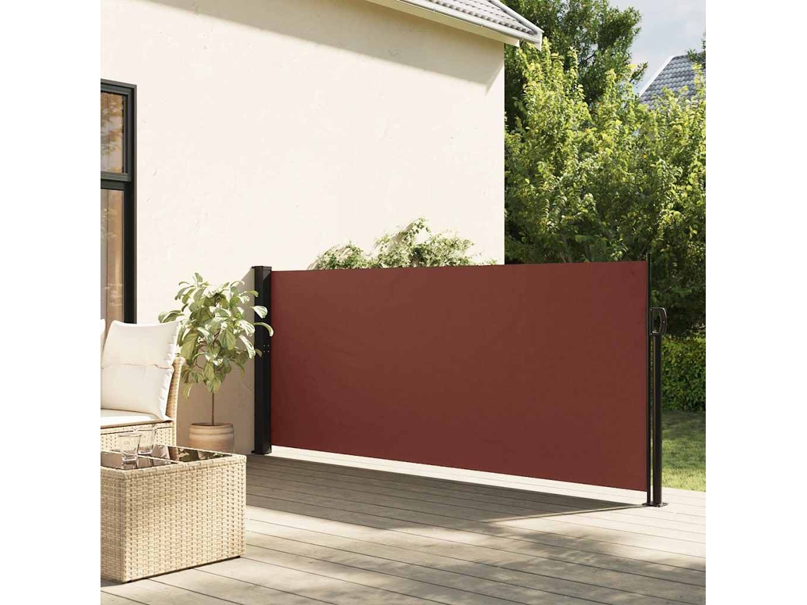Toldo lateral retráctil 100x500 cm marrón Dkd Home Decor