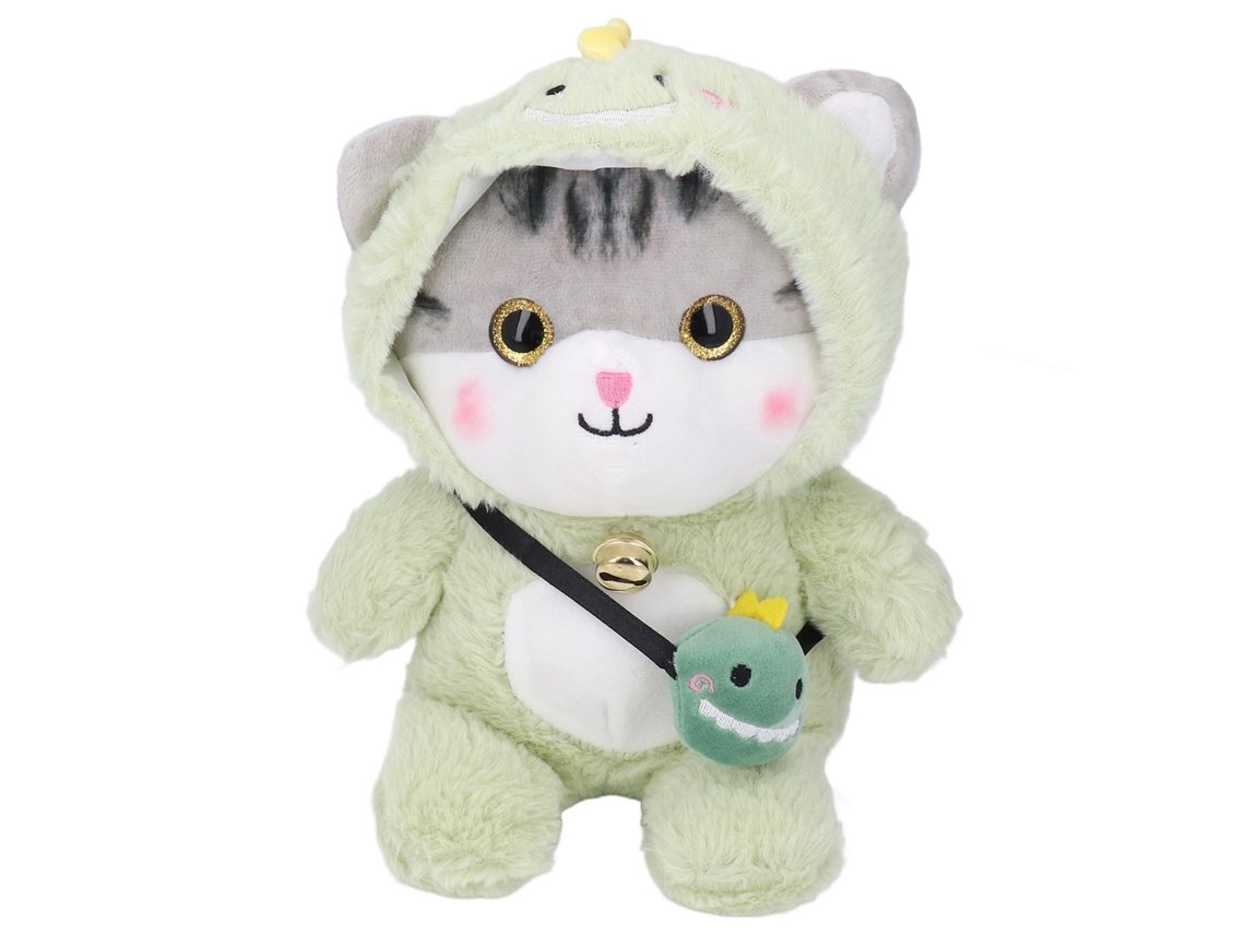 Dan26-muñeco De Peluche De Gato Verde Bonito Y Tierno Para Niños Regalo De Cumpleaños Decoración 8.3x7.9x10.2in