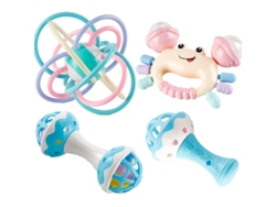Juego De 4 Sonajeros Para La Dentición Para Bebés De 6 A 12 Meses, Alivia Las Molestias De Las Encías Czhhmart