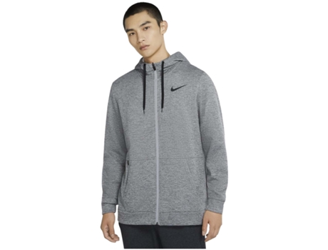 Sudadera con Capucha de Hombre NIKE Cremallera Therma Gris Multicolor (M)
