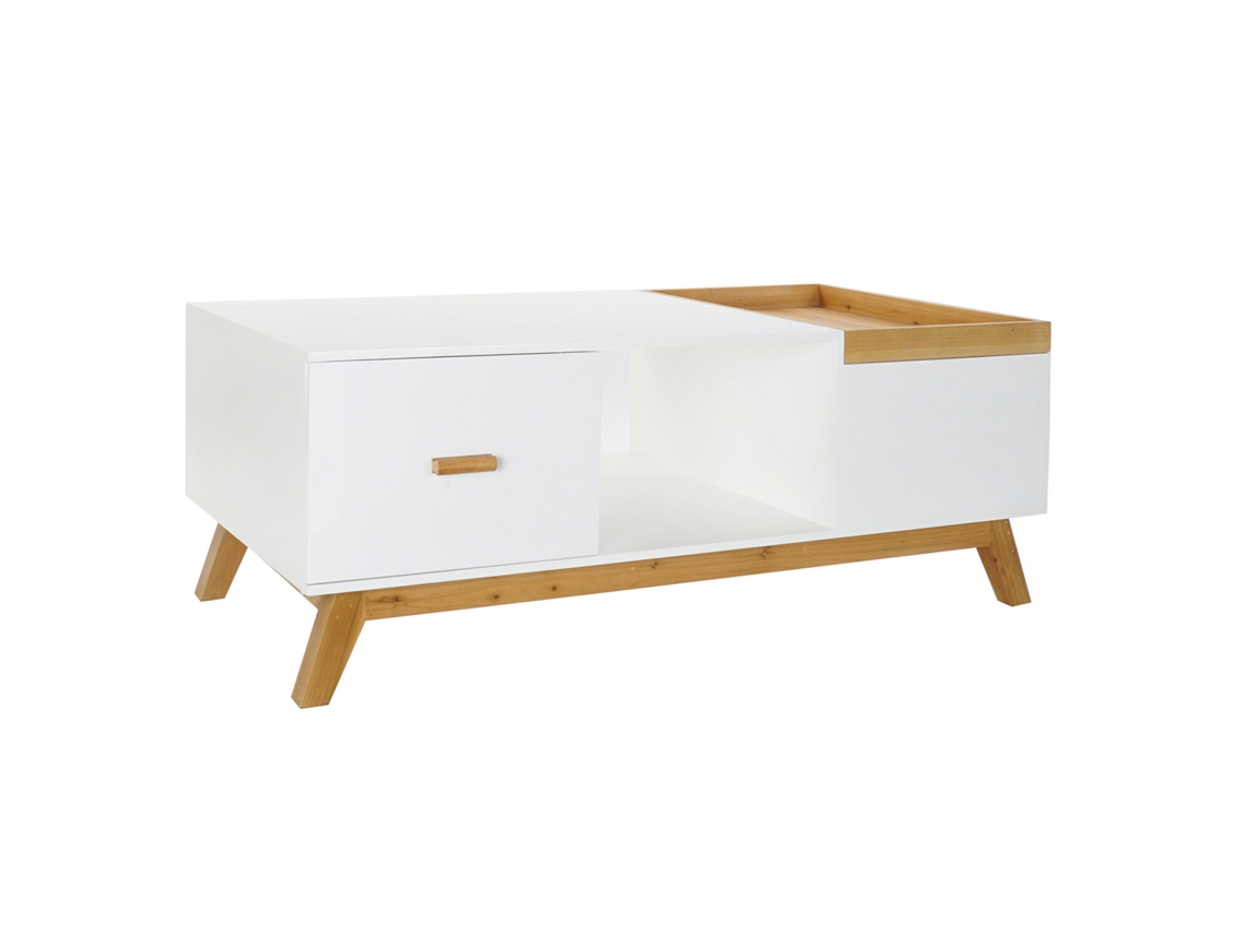 Mesa Centro Mdf Blanco 120x60x46cm