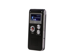 Grabadora de Conferencias de Voz Controlable Dispositivo de Grabación de Repetición Portátil 16Gb Ab con Micrófono Mp3 Negro YEMAESRE