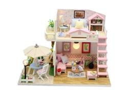 Casa De Muñecas De Madera Miniatura Diy 3d Artesanal Para Niños Regalo De Cumpleaños