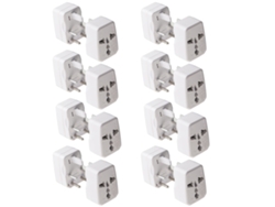 Yncm2026-4 Piezas Adaptador De Viaje Convertidor De Energía Contactos De Latón 100‑250vac Para Carga