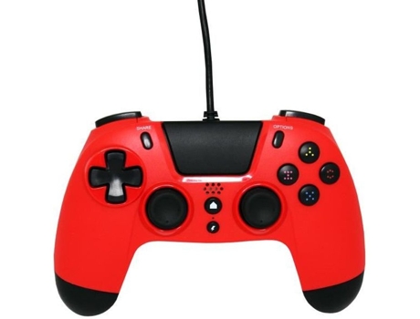 Mando Ps4 Vx4 Con Cable Puerto Jack 3.5 Diseño Ergonómico Rojo GIOTECK